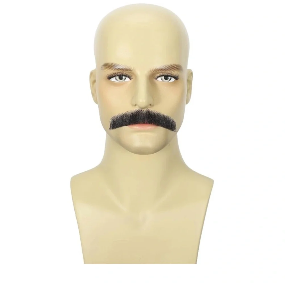 Human Hair Natural Look Black Mustache Grooming Kit